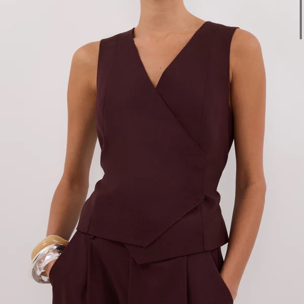 DISSH CAMILLA WALNUT ASYM TOP